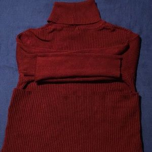 Burgundy turtleneck